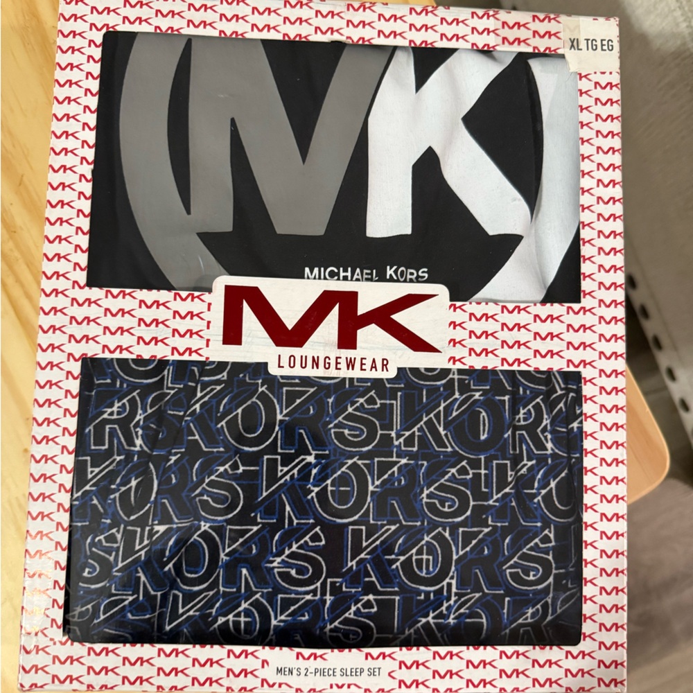 Michael Kors Black and Blue Loungewear Set